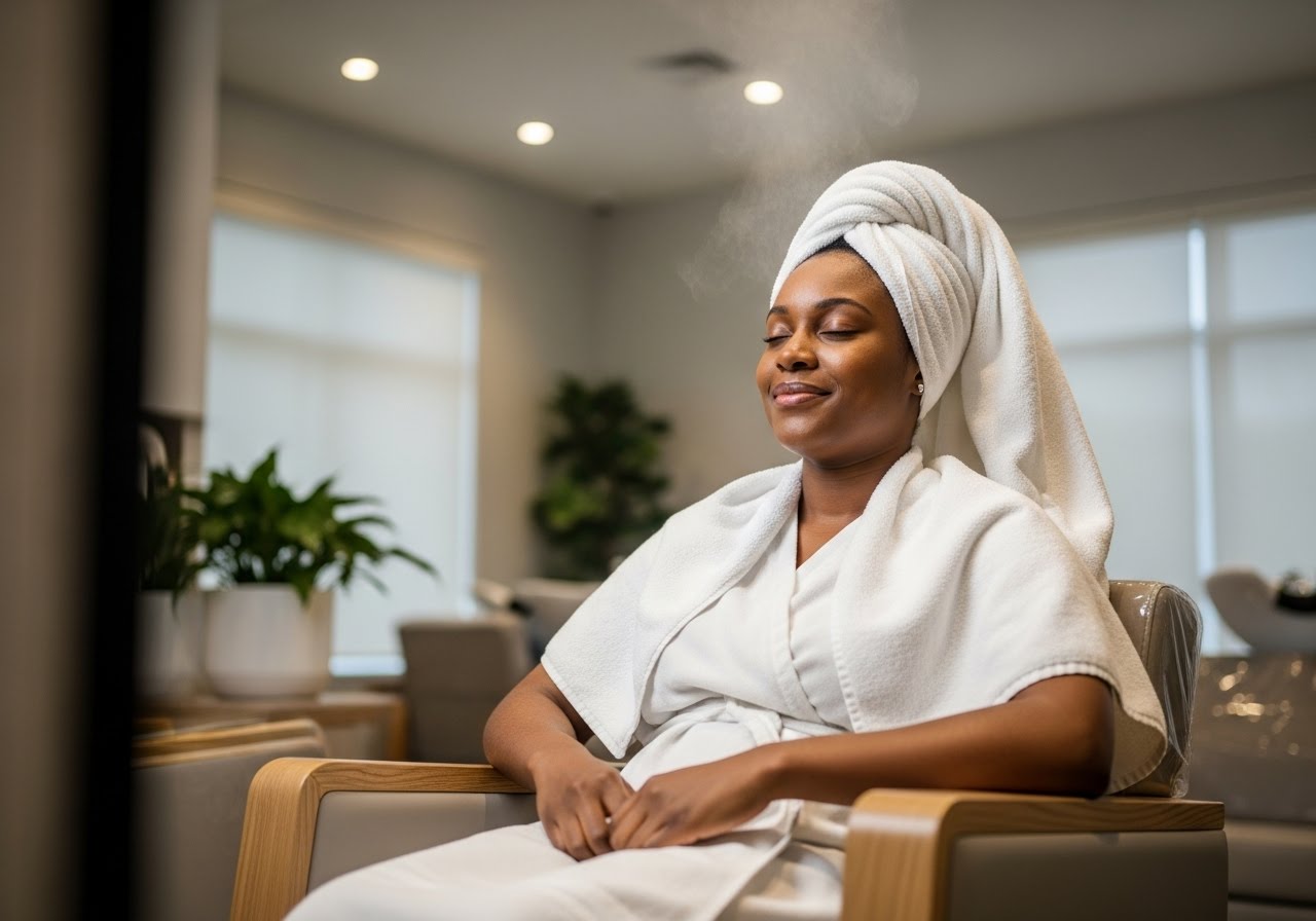 Salon relaxation experience at L & L Beauty Salon in Flatbush